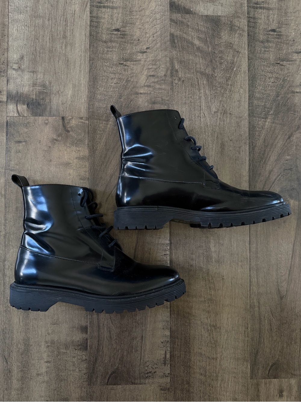 & Other Stories Black Lace-Up Combat Boots
